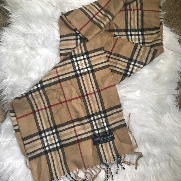 Brown and white black scarf - Picture 3 of 3